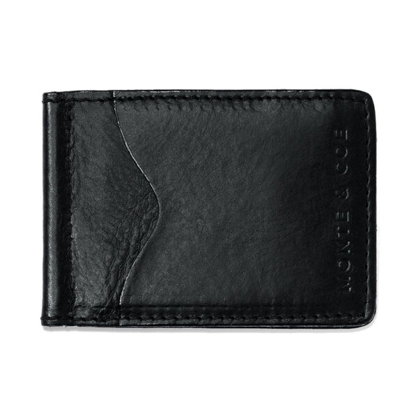 Slim Leather Wallet with Money Clip