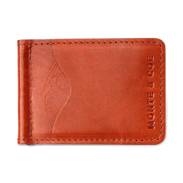 Slim Leather Wallet with Money Clip